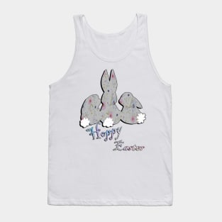 Happy Easter Bunnies & Funny Quote Hoppy Easter Tank Top